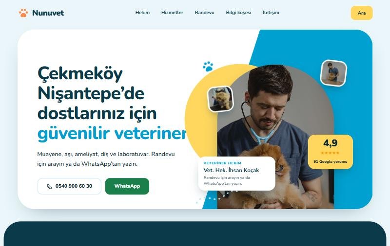 Tasarım 3 önizleme: neşeli ve samimi tasarımın ana sayfa ilk ekranı